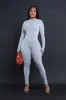 Save Tonight Mock Neck Jumpsuit - Grey sold by Swankaposh