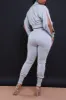 Top Priority Zippered Cropped Jogger Set - Heather Grey sold by Swankaposh