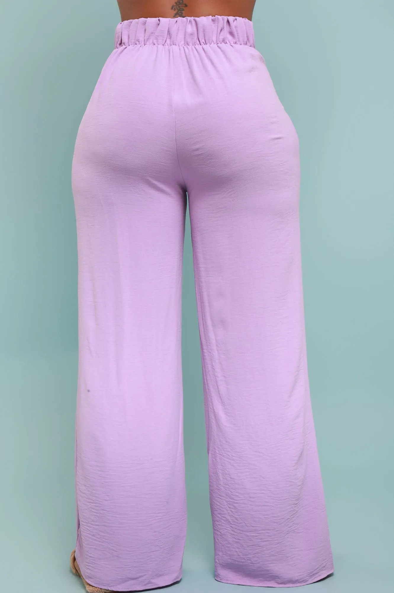 Pamper Me High Rise Wide Leg Pants - Lavender sold by Swankaposh product image thumbnail 2