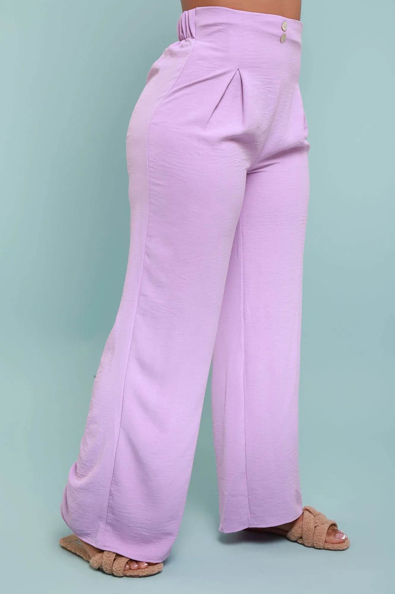 Pamper Me High Rise Wide Leg Pants - Lavender sold by Swankaposh product image thumbnail 4