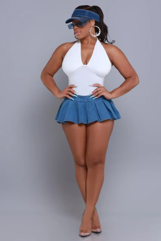 Hot Girl Summer Denim Micro Mini Skirt - Medium Wash sold by Swankaposh