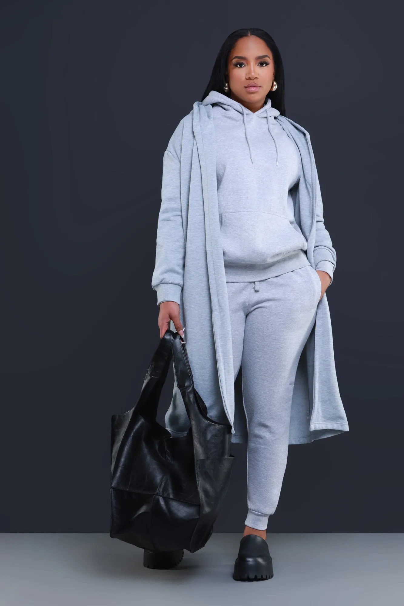 State Of Mind Hooded Sweatshirt - Heather Grey sold by Swankaposh product image thumbnail 2