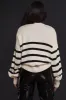 Care Taken Oversized Striped Sweater - Taupe/Black sold by Swankaposh