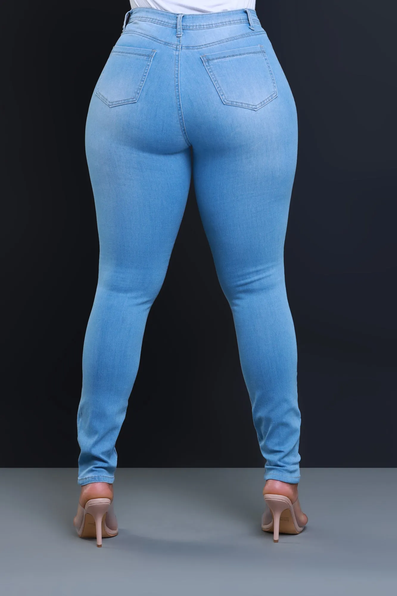 Story High Waist Super Stretch Jeans - Light Wash sold by Swankaposh product image thumbnail 2