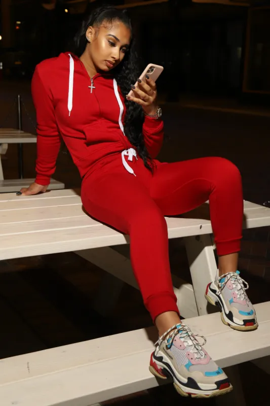 Like That Jogger Set - Red sold by Swankaposh