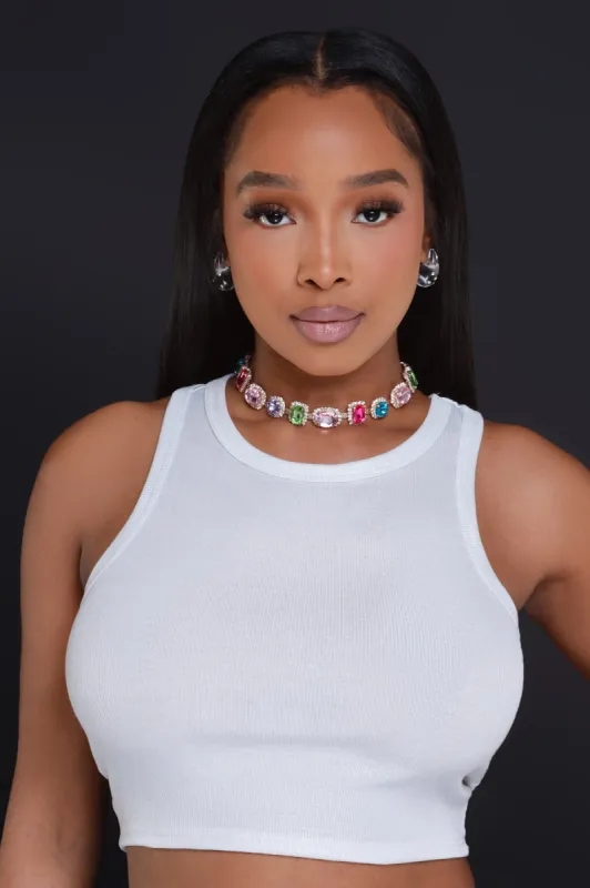 Worth The Hype Metallic Crop Top - Silver sold by Swankaposh