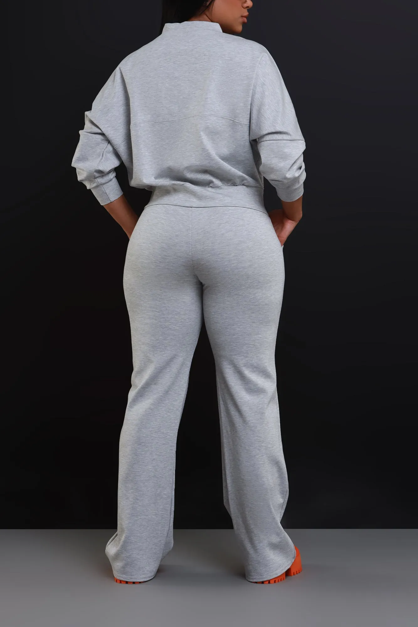 Take The Wheel Zip-Up Pants Set - Heather Grey sold by Swankaposh product image thumbnail 4