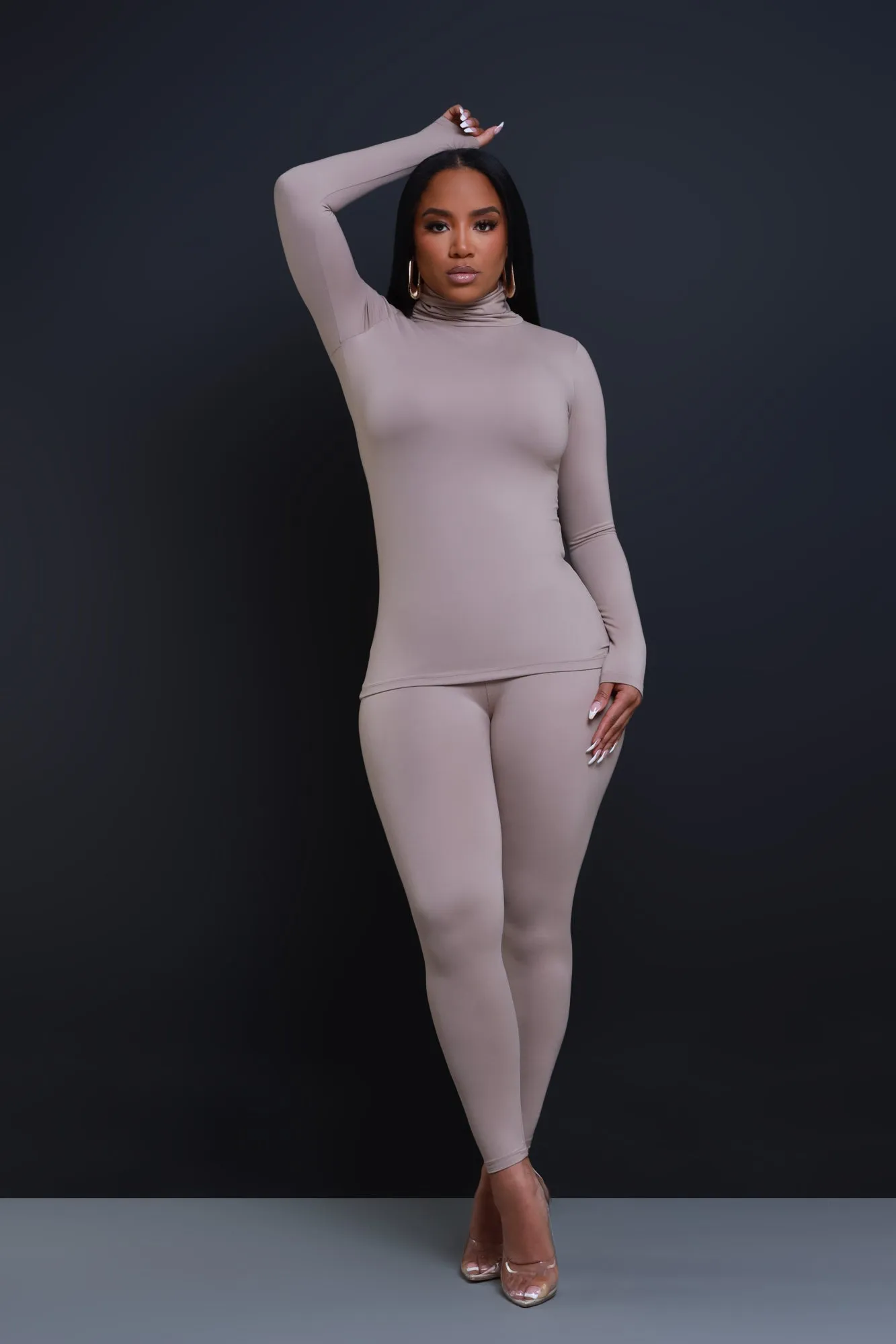 Record Timing Legging Set - Ash Mocha sold by Swankaposh product image thumbnail 2