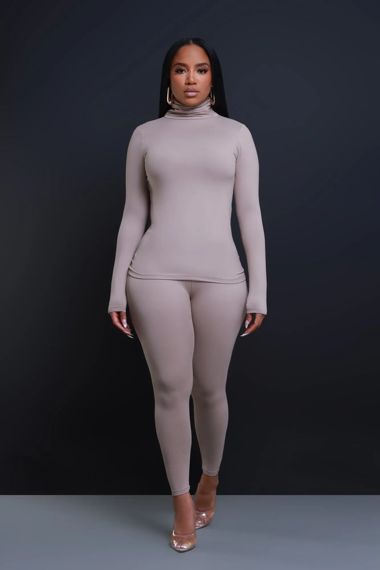 Record Timing Legging Set - Ash Mocha sold by Swankaposh product image thumbnail 4