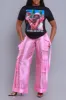 Front Stage Oversized Cargo Pants - Pink sold by Swankaposh
