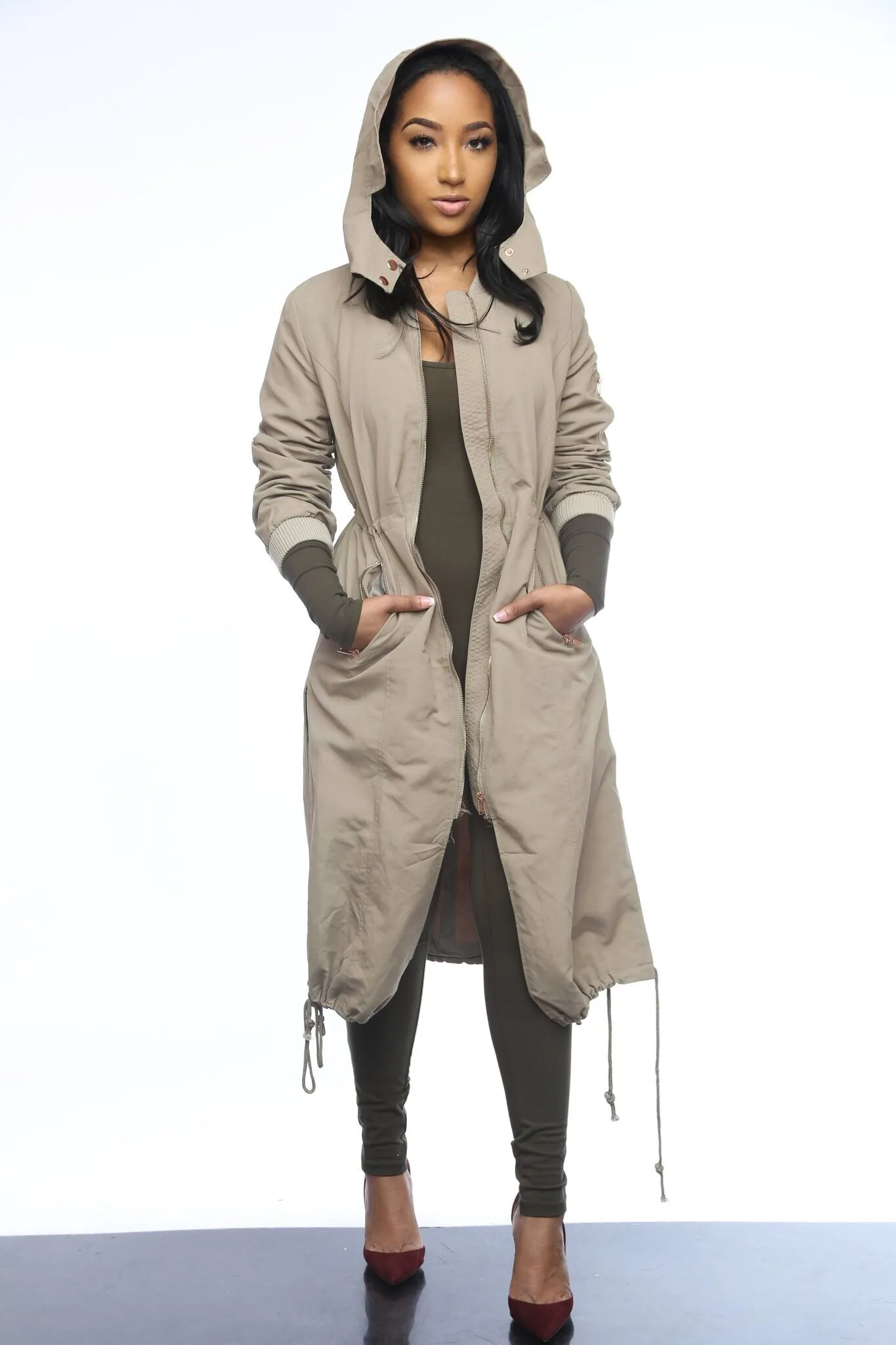 Not Your Average Bomber Parka - Khaki sold by Swankaposh