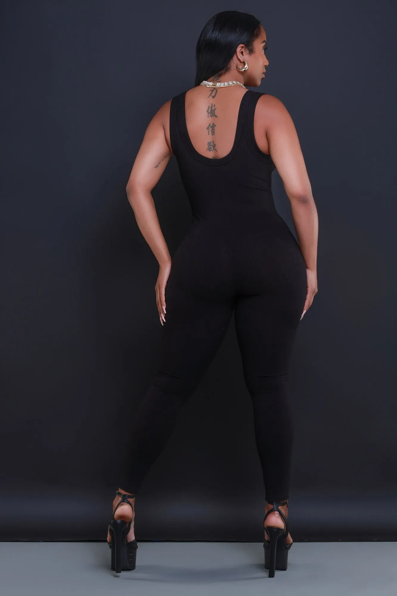 Cover Me Cellulite Deleter Sleeveless Jumpsuit - Black sold by Swankaposh product image thumbnail 3