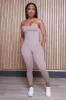 Rumor Has It Sleeveless Jumpsuit - Taupe sold by Swankaposh
