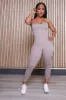 Rumor Has It Sleeveless Jumpsuit - Taupe sold by Swankaposh