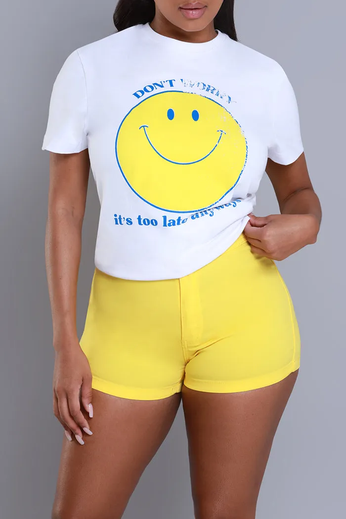 Don't Worry Graphic T-Shirt - White sold by Swankaposh product image thumbnail 5