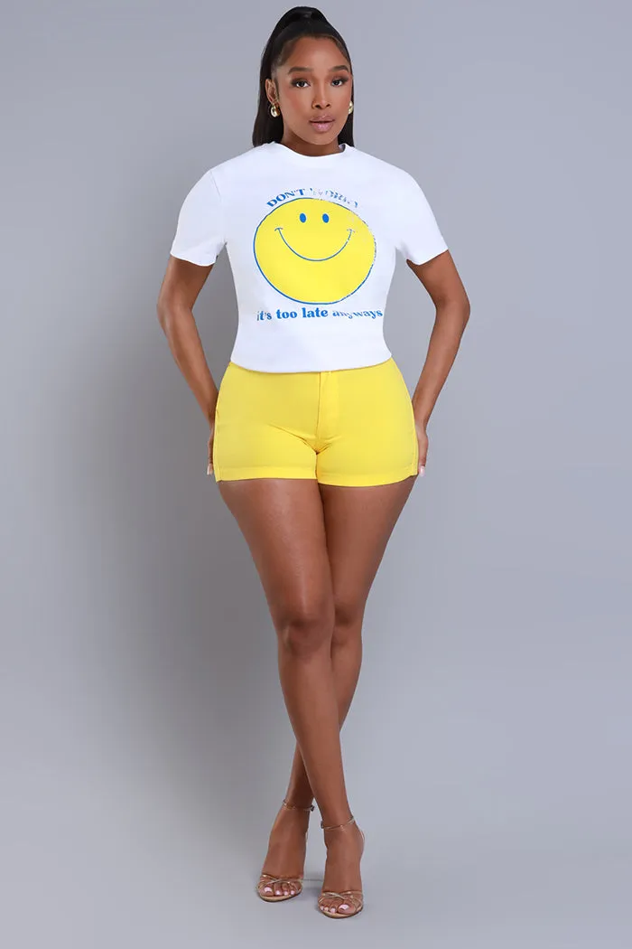 Don't Worry Graphic T-Shirt - White sold by Swankaposh product image thumbnail 2