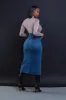 Over My Head High Rise Denim Midi Skirt - Medium Wash sold by Swankaposh