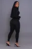Just Vibing. Seamless Zip Up Legging Set - Black sold by Swankaposh