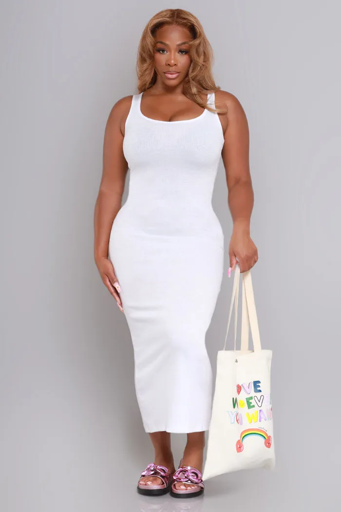 The Beater Sleeveless Maxi Dress - White sold by Swankaposh product image thumbnail 4