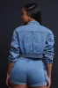 Be Somebody Cropped Denim Jacket - Medium Wash sold by Swankaposh