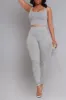 Sweet Tart Cellulite Deleter Ribbed Leggings - Heather Grey sold by Swankaposh