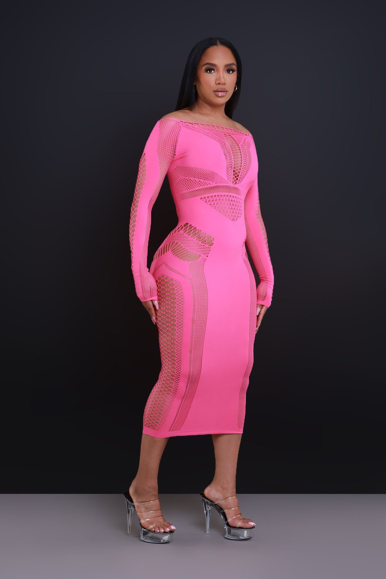 Baby Girl Laser Cut Seamless Maxi Dress - Pink sold by Swankaposh product image thumbnail 5