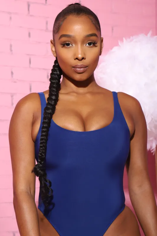 Invest Simple Shaping Tank Bodysuit - Royal Blue sold by Swankaposh