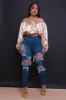 All For You Off The Shoulder Crop Top - Champagne sold by Swankaposh