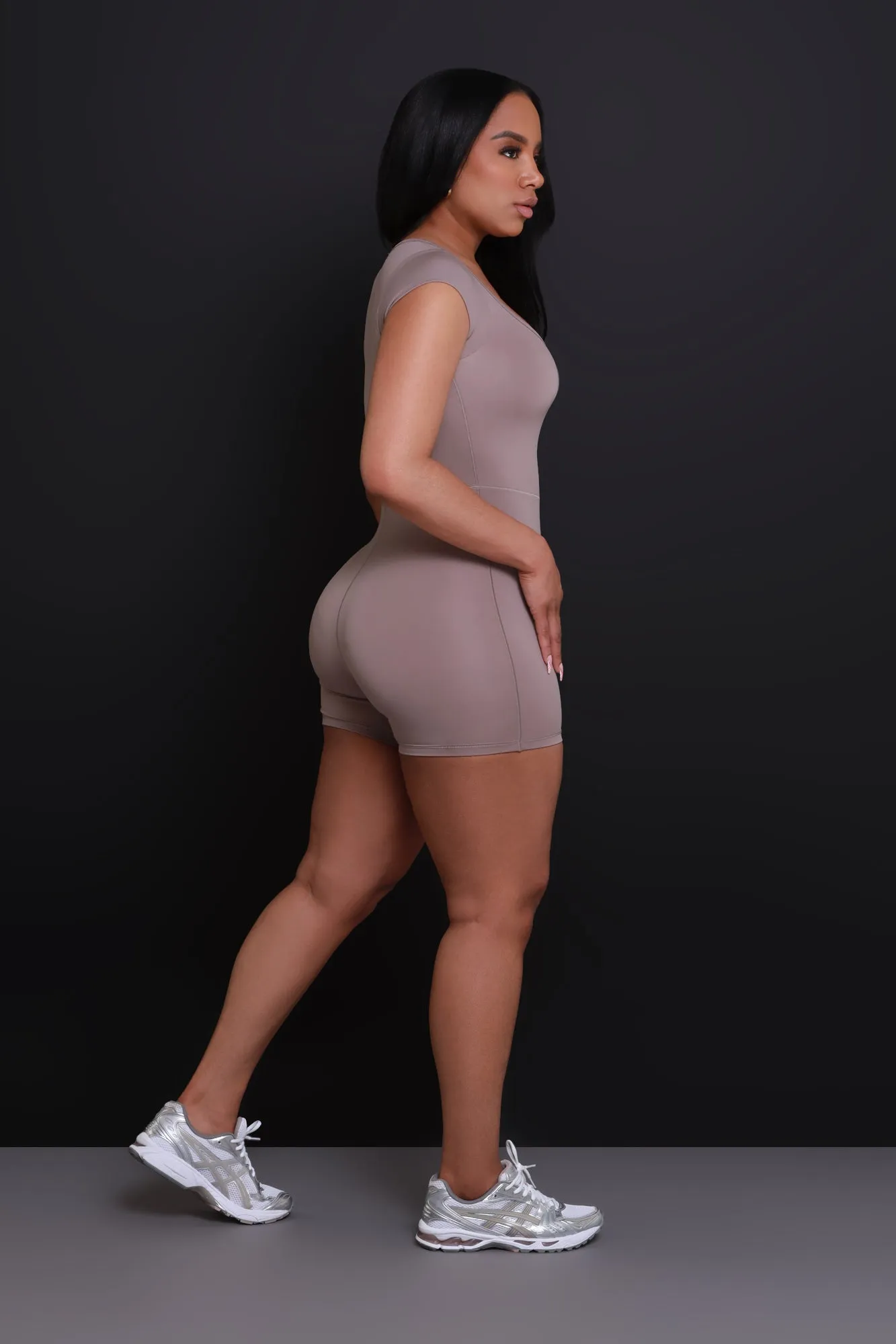 Turn Out NUW Cap Sleeve Romper - Ash sold by Swankaposh product image thumbnail 2