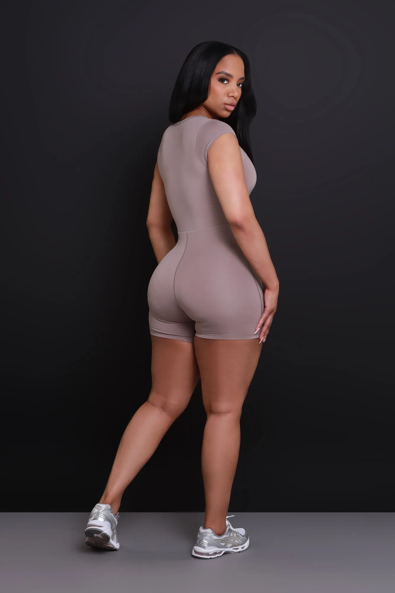Turn Out NUW Cap Sleeve Romper - Ash sold by Swankaposh product image thumbnail 3