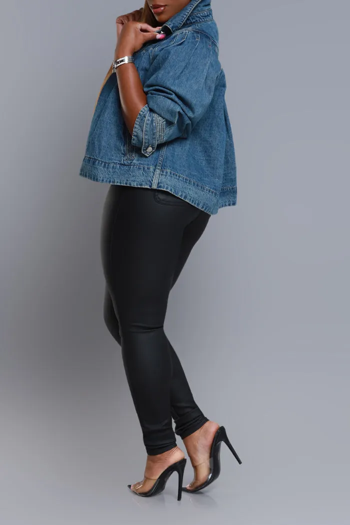 Show Of Hands Pleated Denim Jacket - Med Wash sold by Swankaposh product image thumbnail 5