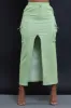 We Cool High Rise Cargo Maxi Skirt - Green sold by Swankaposh