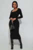 Last Forever Cellulite Deleter Open Back Midi Dress - Black sold by Swankaposh