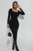 Last Forever Cellulite Deleter Open Back Midi Dress - Black sold by Swankaposh