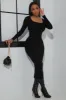 Last Forever Cellulite Deleter Open Back Midi Dress - Black sold by Swankaposh