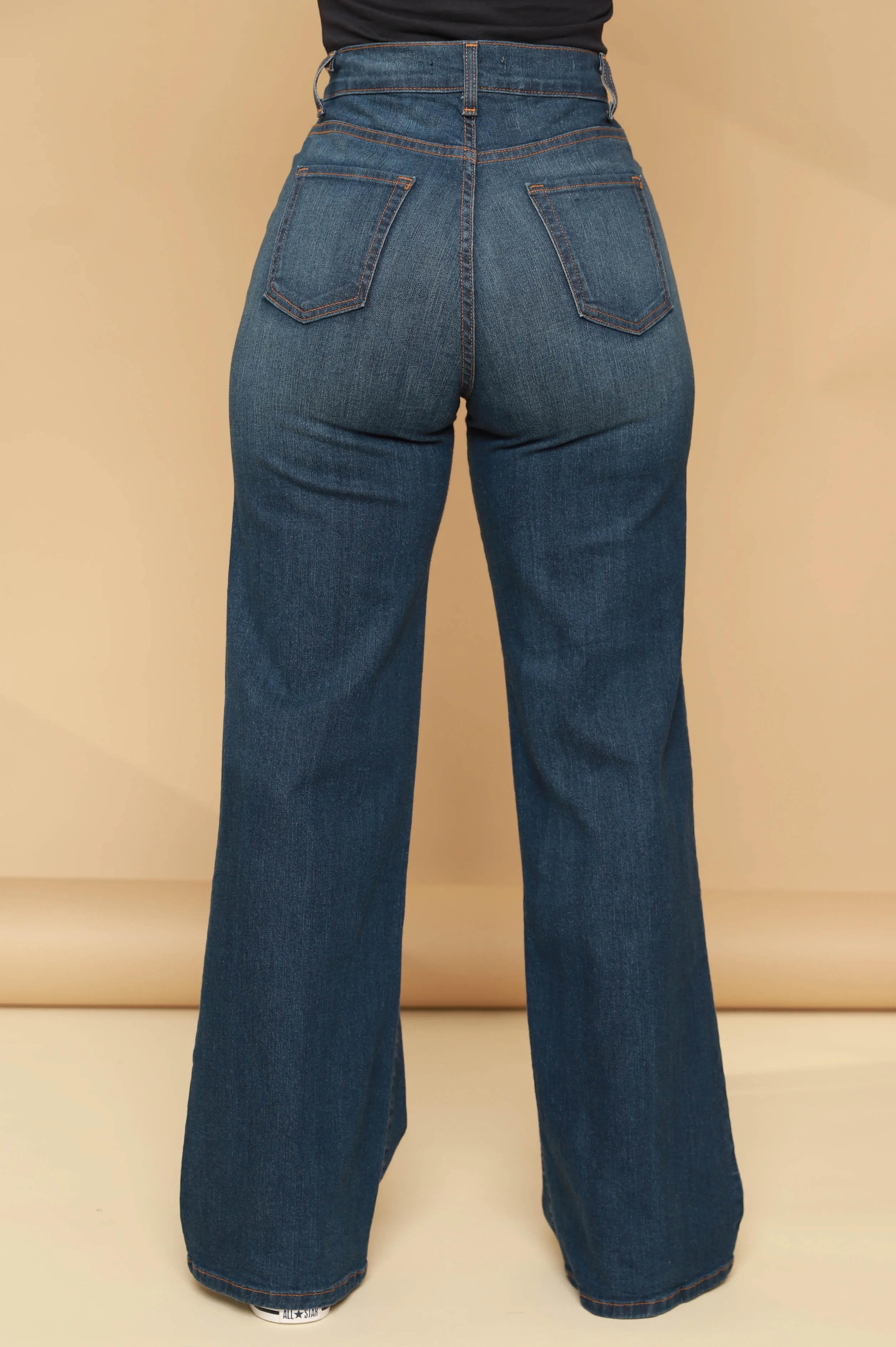 High Stakes Distressed Bootcut Jeans - Dark Wash sold by Swankaposh product image thumbnail 2