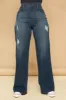 High Stakes Distressed Bootcut Jeans - Dark Wash sold by Swankaposh