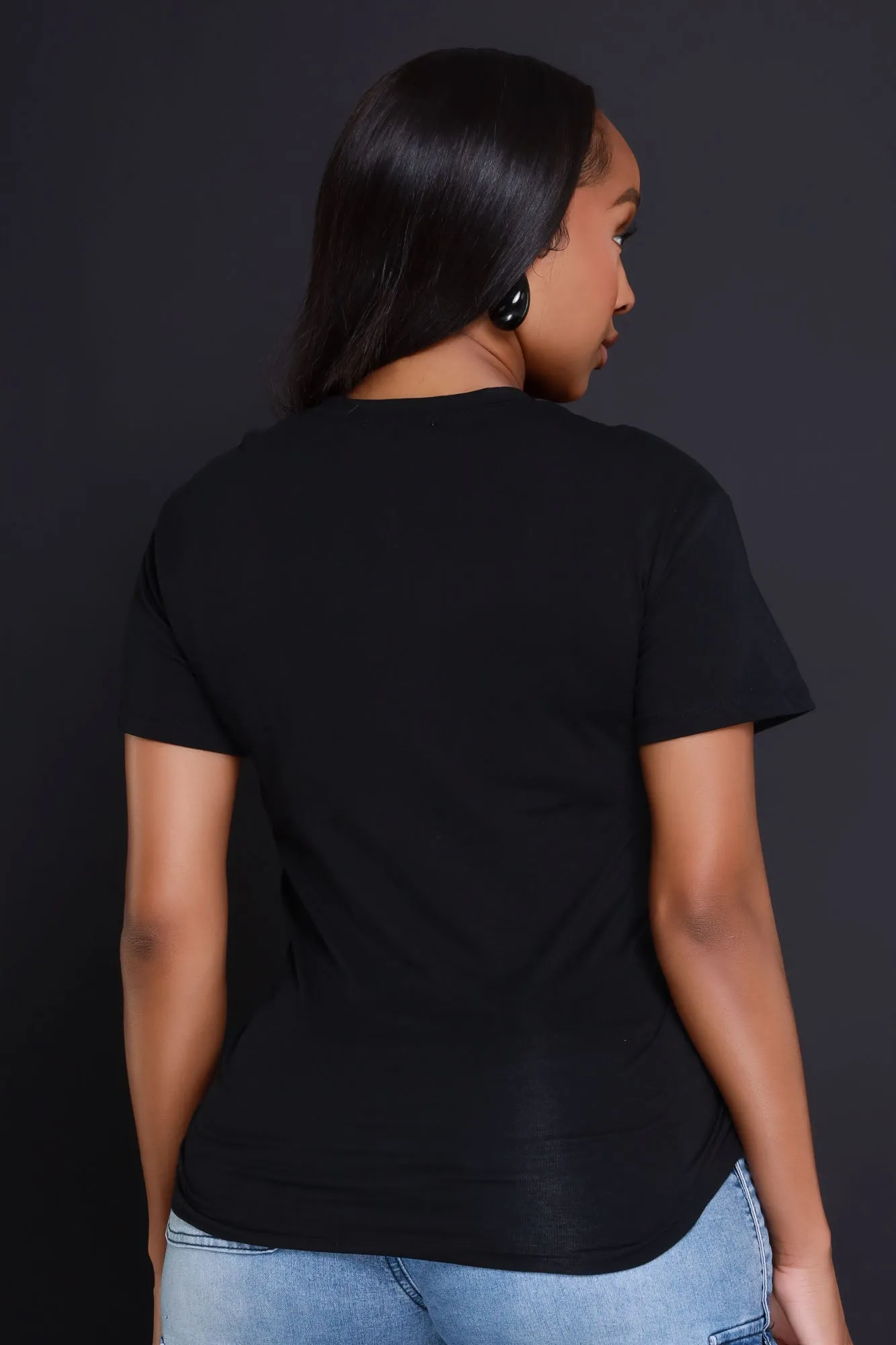 Group Text Embellished Graphic T-Shirt - Black sold by Swankaposh product image thumbnail 3