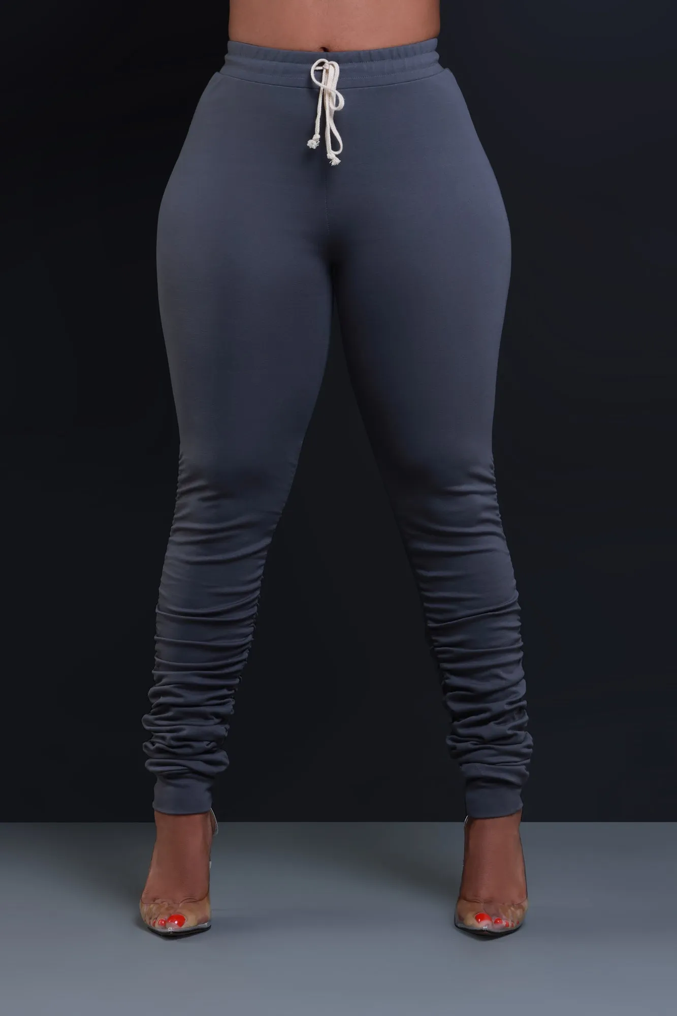 Now Or Never Ruched Leggings - Charcoal sold by Swankaposh product image thumbnail 2