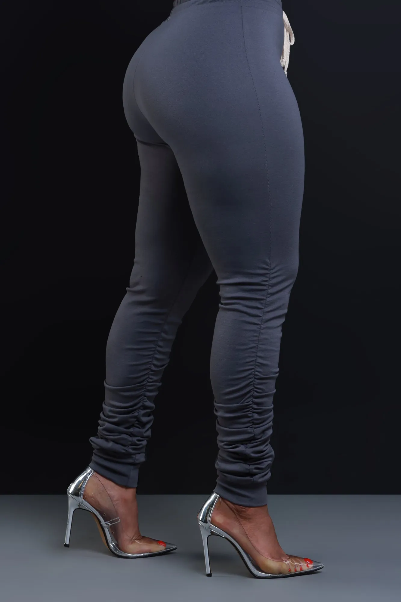 Now Or Never Ruched Leggings - Charcoal sold by Swankaposh product image thumbnail 4