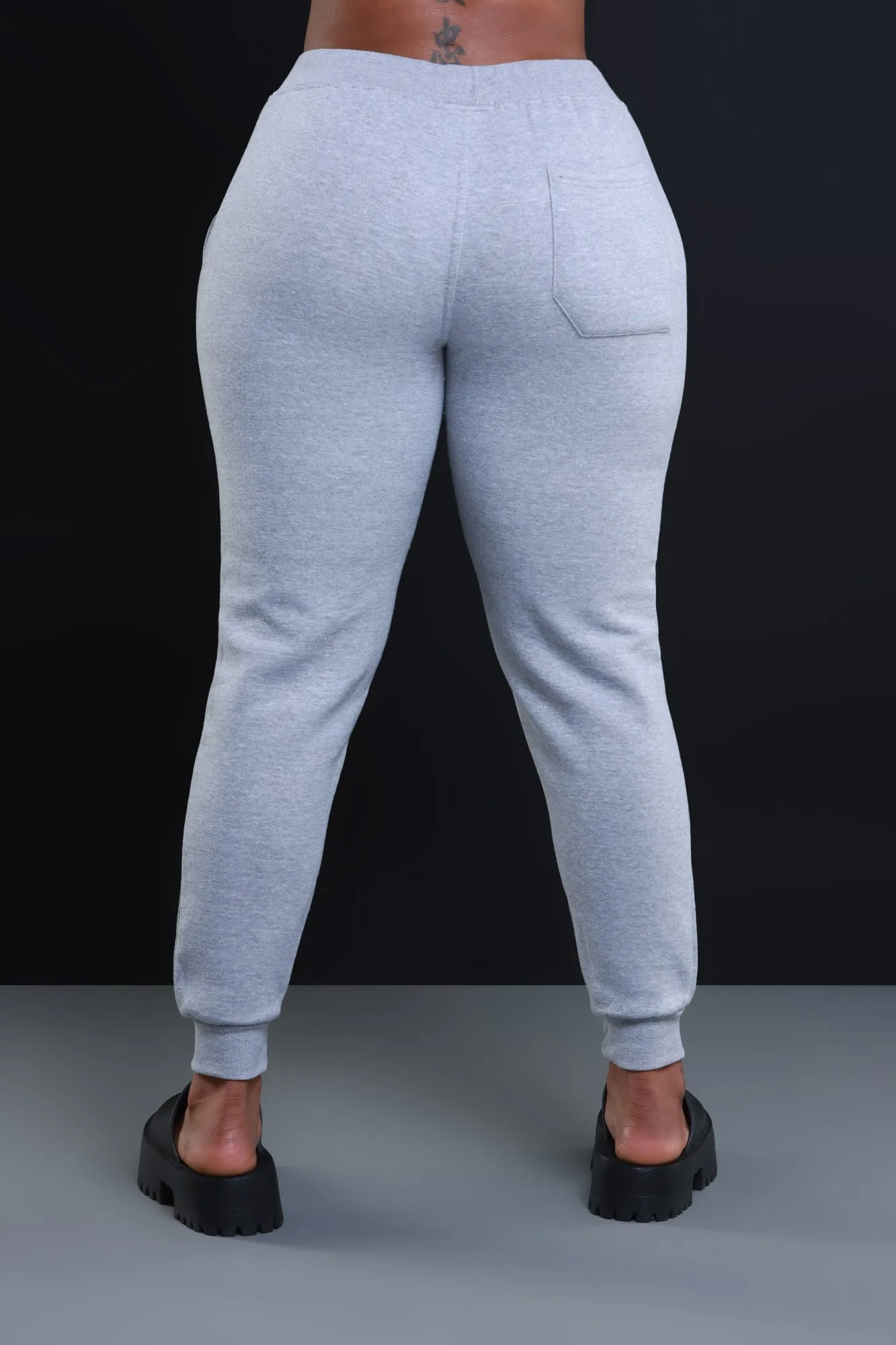 State Of Mind Hooded Jogger Set - Heather Grey sold by Swankaposh product image thumbnail 5