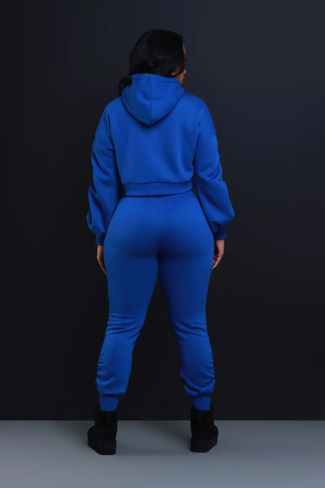 Who Said Ruched Hooded Jogger Set - Royal Blue sold by Swankaposh product image thumbnail 2