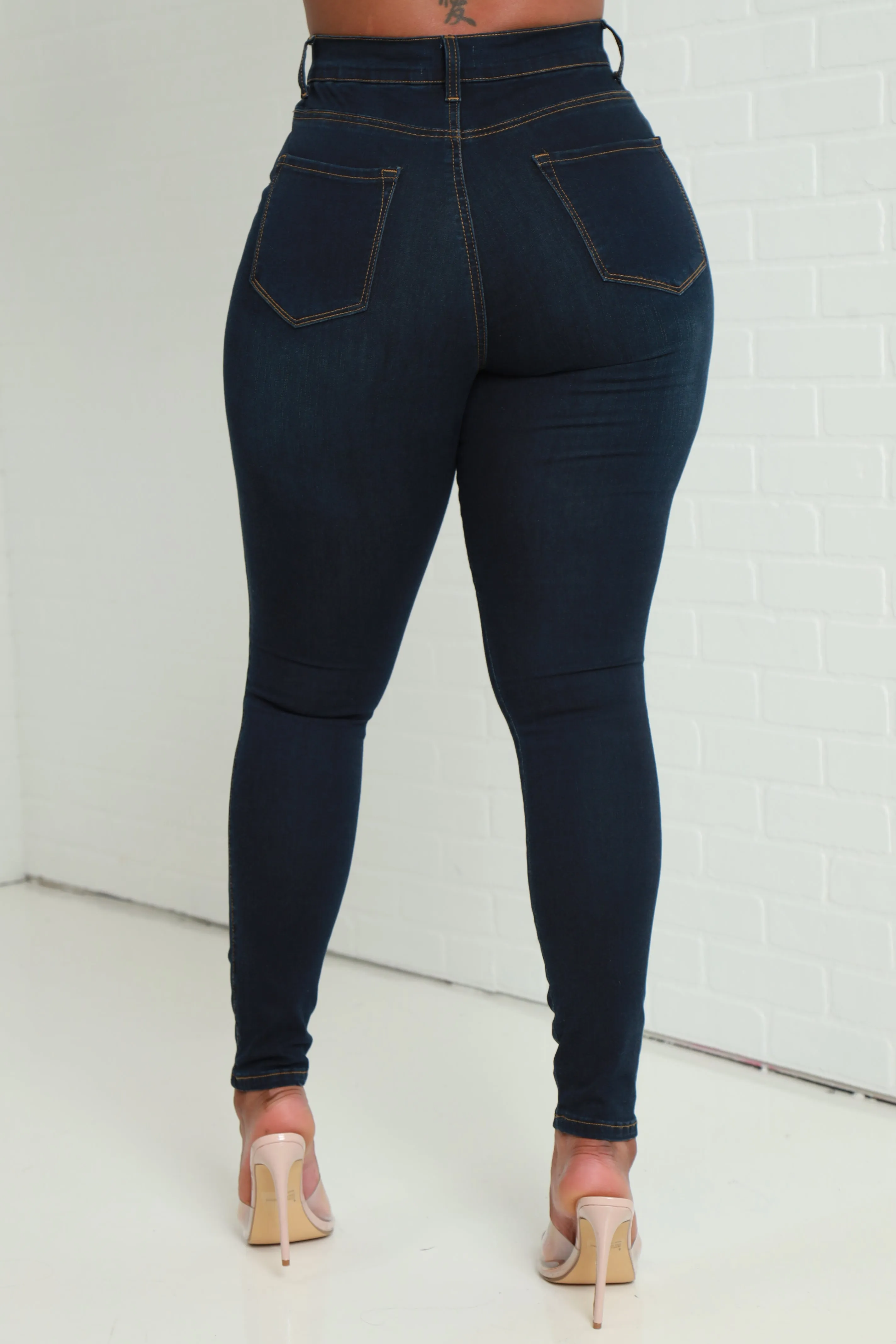 Every Morning Hourglass High Rise Stretchy Jeans - Dark Wash sold by Swankaposh product image thumbnail 2