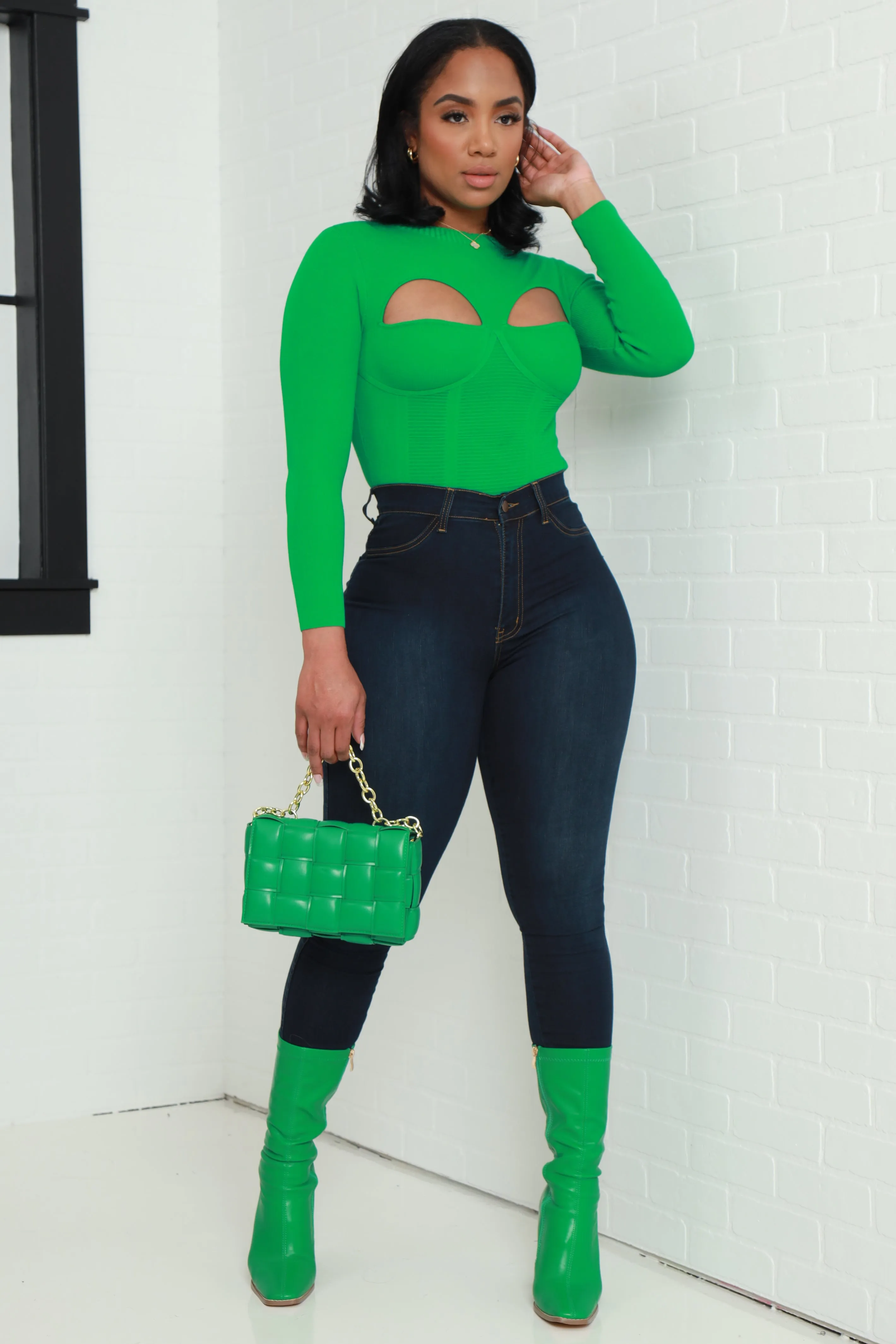 Every Morning Hourglass High Rise Stretchy Jeans - Dark Wash sold by Swankaposh