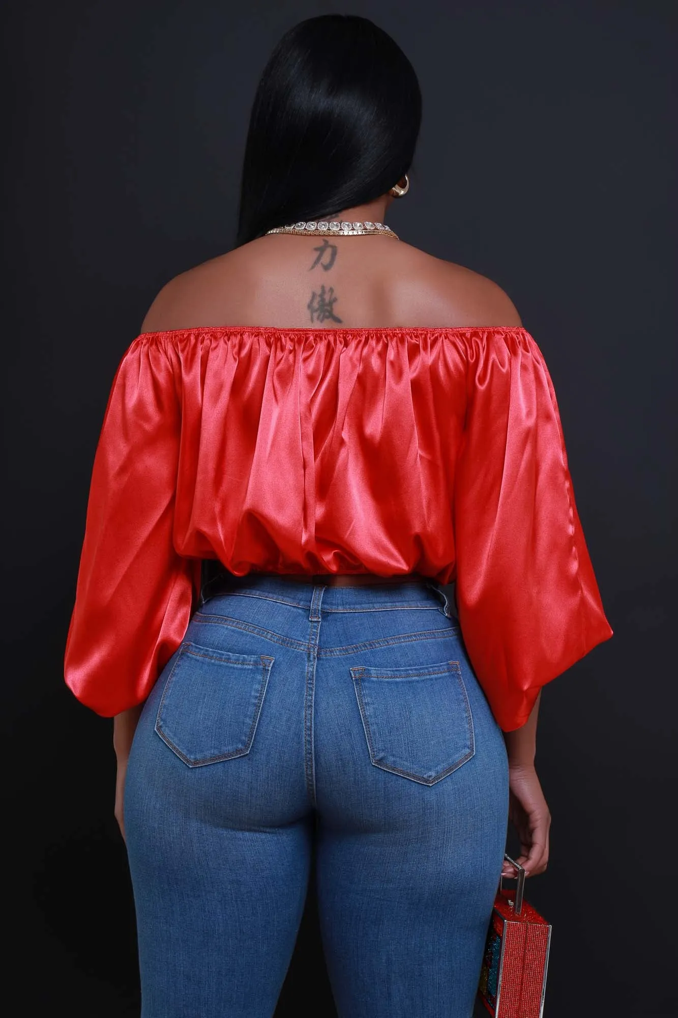 All For You Off The Shoulder Crop Top - Red sold by Swankaposh product image thumbnail 3