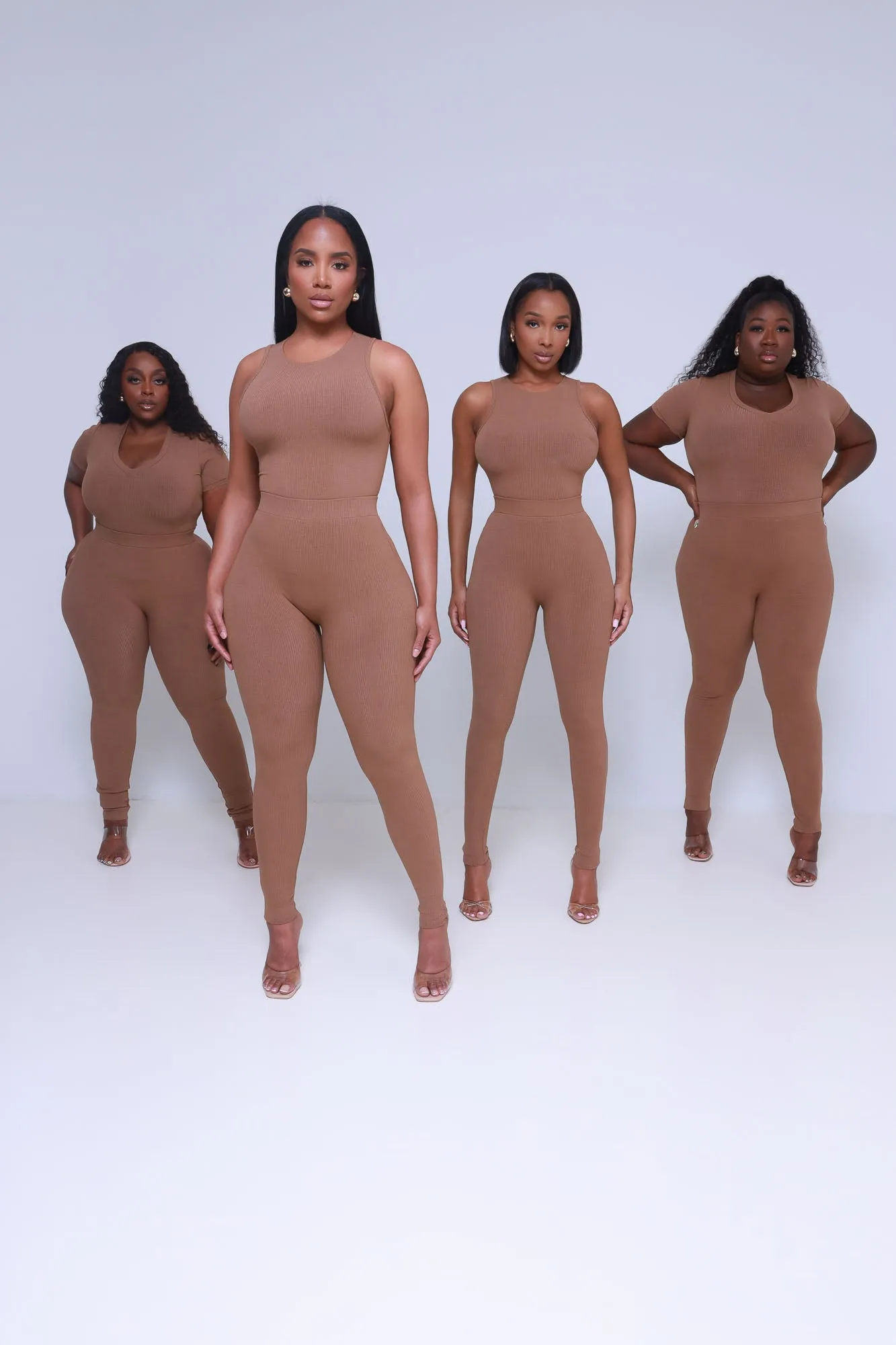 Top Of The Line Cellulite Deleter Sleeveless Ribbed Top - Mocha sold by Swankaposh product image thumbnail 5