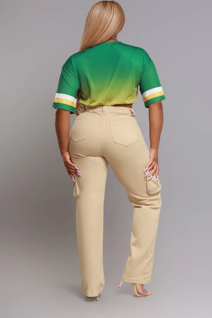 Add It Up High Rise Cargo Pants - Khaki sold by Swankaposh product image thumbnail 2