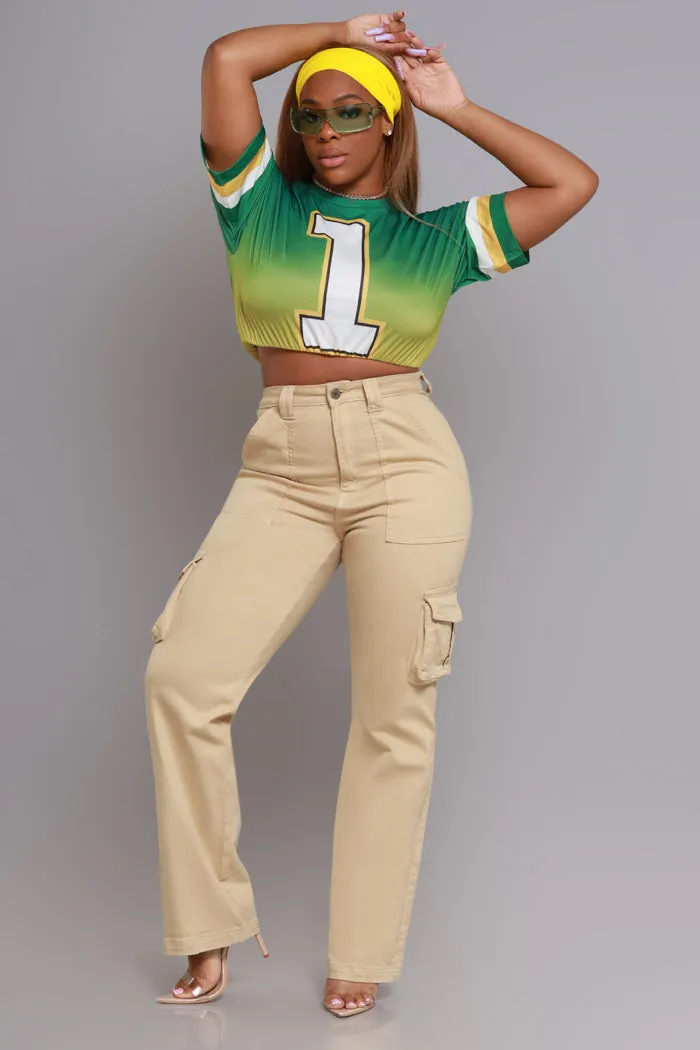 Add It Up High Rise Cargo Pants - Khaki sold by Swankaposh product image thumbnail 4