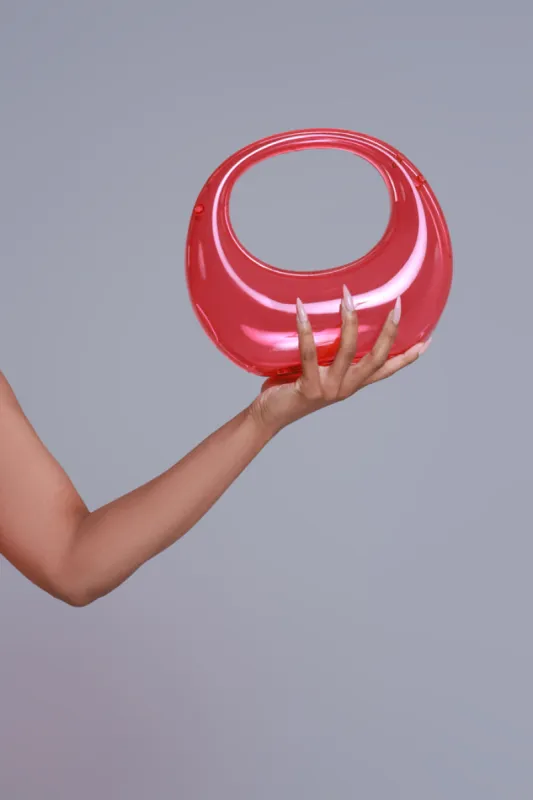 Looking Glass Transparent Evening Bag - Hot Pink sold by Swankaposh