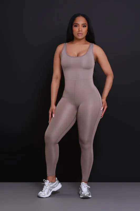 Sync Up NUW Sleeveless Jumpsuit - Ash sold by Swankaposh